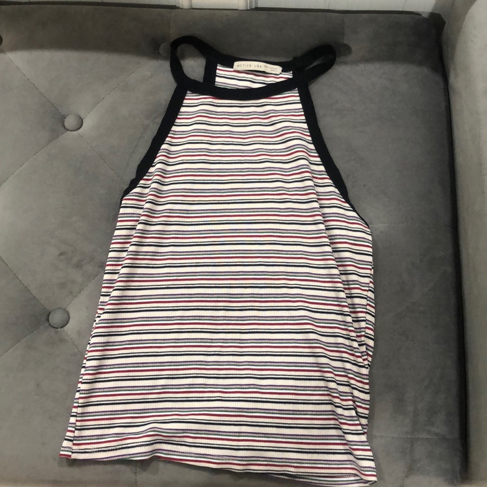 Striped halter top